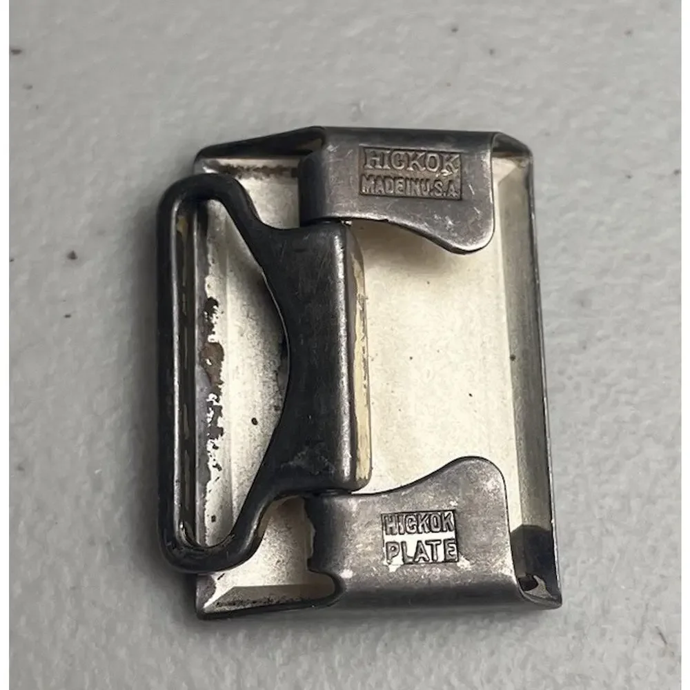 Vintage Hickok Belt Buckle G Hickok Plate Silver Tonen 1